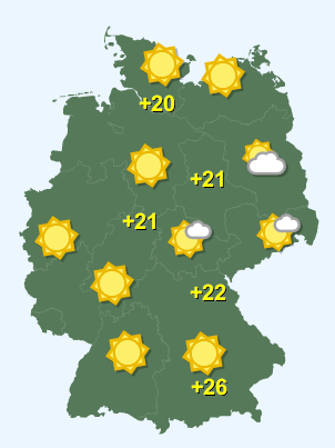 Wetter in Deutschland Donnerstag 28.5.