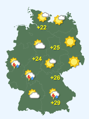 Wetter in Deutschland Samstag 30.5.