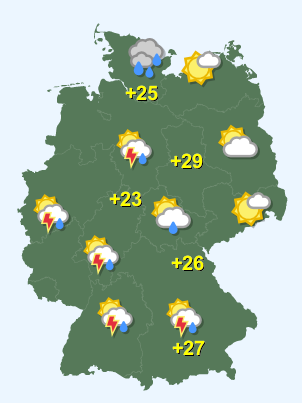 Wetter in Deutschland Sonntag 31.5.