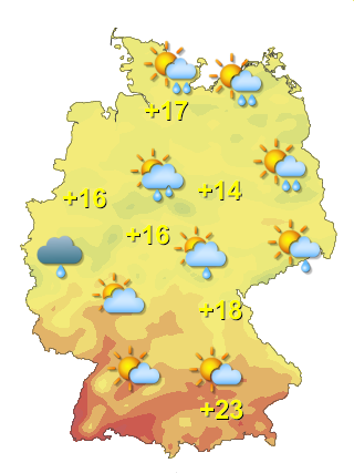 Wetter in Deutschland Sonntag 14.6.
