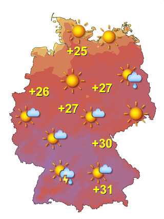 Wetter in Deutschland Sonntag 21.6.