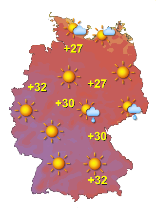 Wetter in Deutschland Montag 22.6.