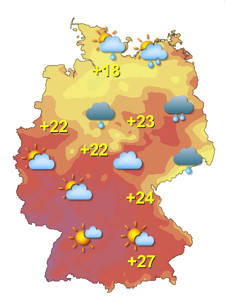 Wetter in Deutschland Montag 6.7.