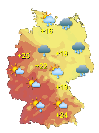 Wetter in Deutschland Montag 6.7.