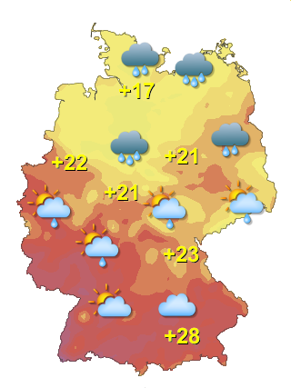 Wetter in Deutschland Dienstag 7.7.