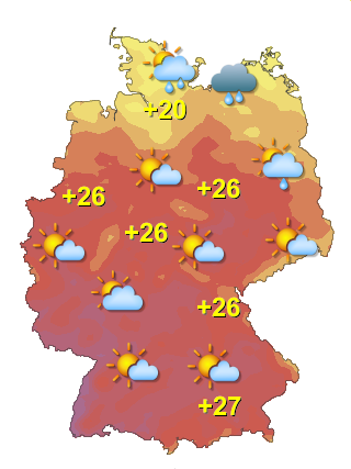 Wetter in Deutschland Dienstag 7.7.