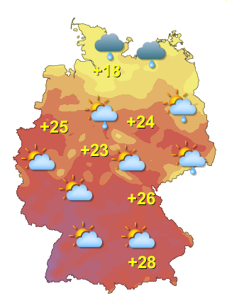 Wetter in Deutschland Dienstag 7.7.
