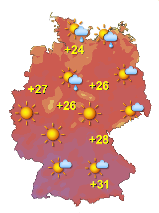 Wetter in Deutschland Montag 13.7.