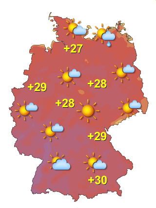Wetter in Deutschland Montag 13.7.