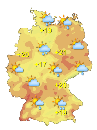 Wetter in Deutschland Sonntag 19.7.