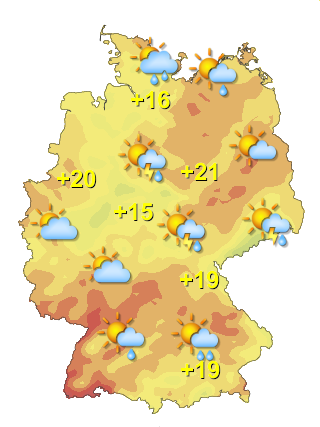 Wetter in Deutschland Sonntag 19.7.