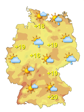 Wetter in Deutschland Montag 20.7.