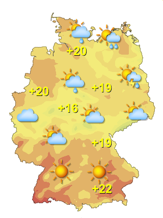 Wetter in Deutschland Montag 20.7.
