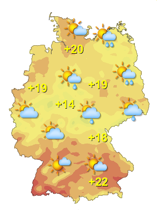 Wetter in Deutschland Montag 20.7.