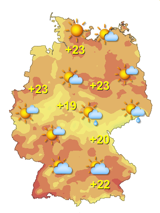 Wetter in Deutschland Dienstag 21.7.