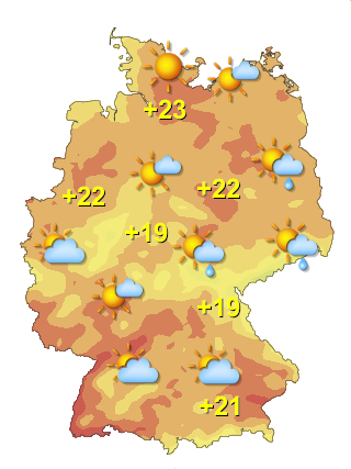 Wetter in Deutschland Dienstag 21.7.