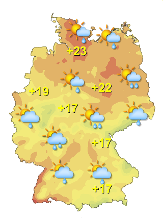 Wetter in Deutschland Donnerstag 23.7.