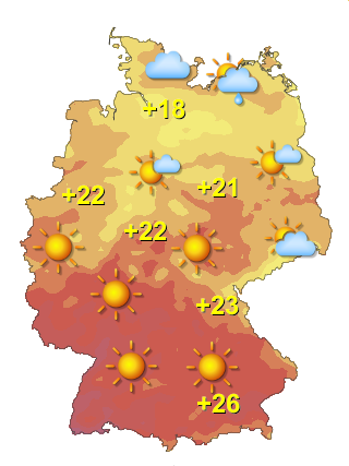 Wetter in Deutschland Freitag 24.7.