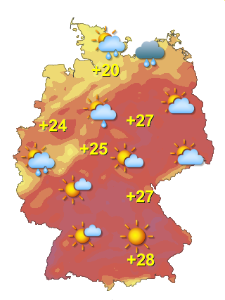 Wetter in Deutschland Sonntag 26.7.