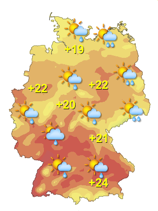 Wetter in Deutschland Montag 27.7.