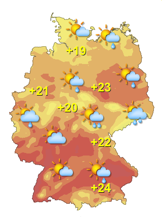 Wetter in Deutschland Montag 27.7.