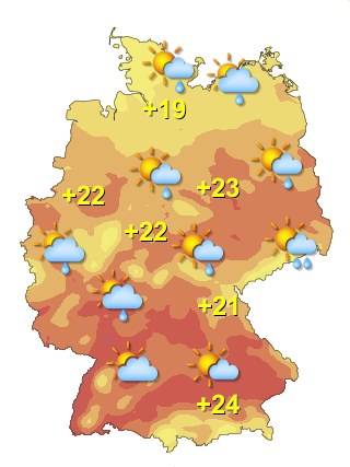 Wetter in Deutschland Montag 27.7.