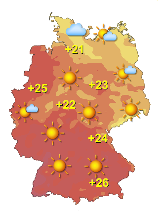 Wetter in Deutschland Dienstag 28.7.