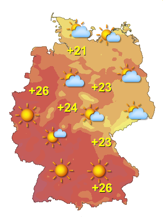 Wetter in Deutschland Dienstag 28.7.