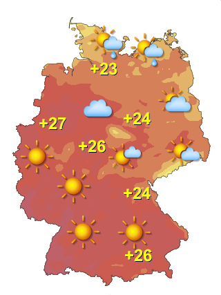 Wetter in Deutschland Dienstag 28.7.