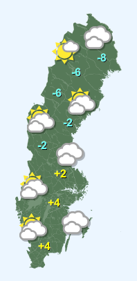 Väder i Sverige fredag 5/12