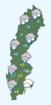 Väder i Sverige söndag 7/12