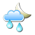 Partly cloudy and showers