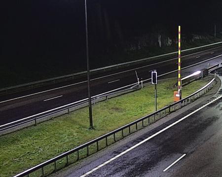 Tie 7 Virolahti, Vaalimaan tunneli, puomi itä
