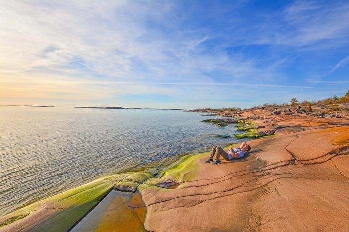 Hot summer day in Hanko, the southernmost tip of Finland